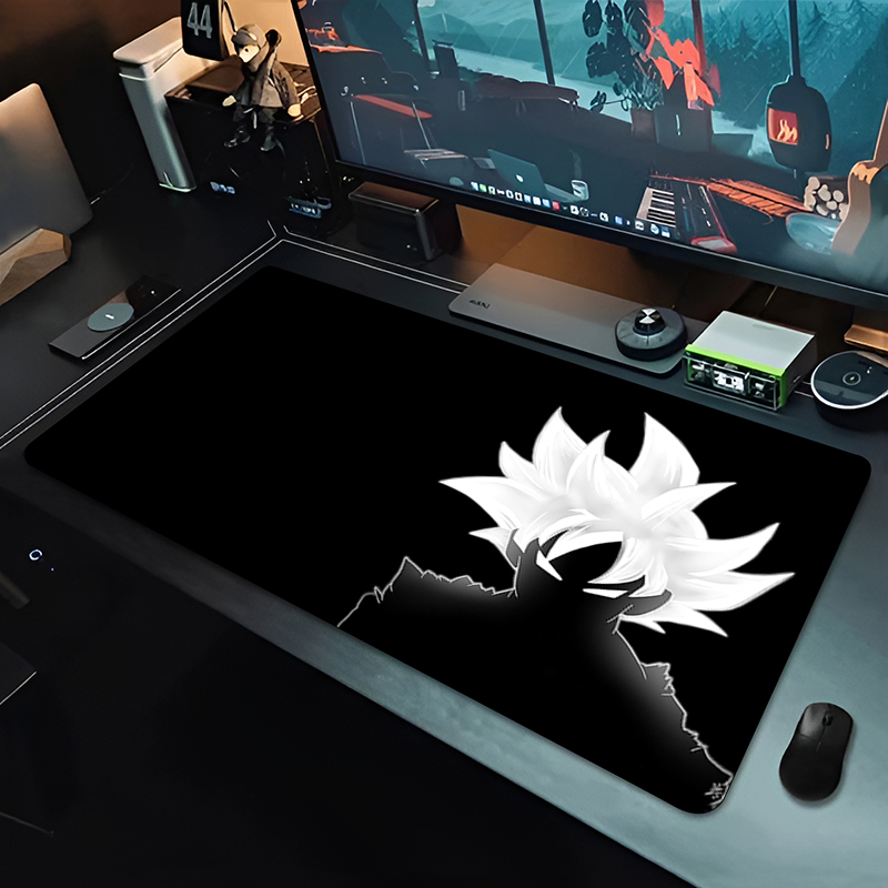 Gaming Console Desk - DBZ Black Anime Mouse Pad Dragon
