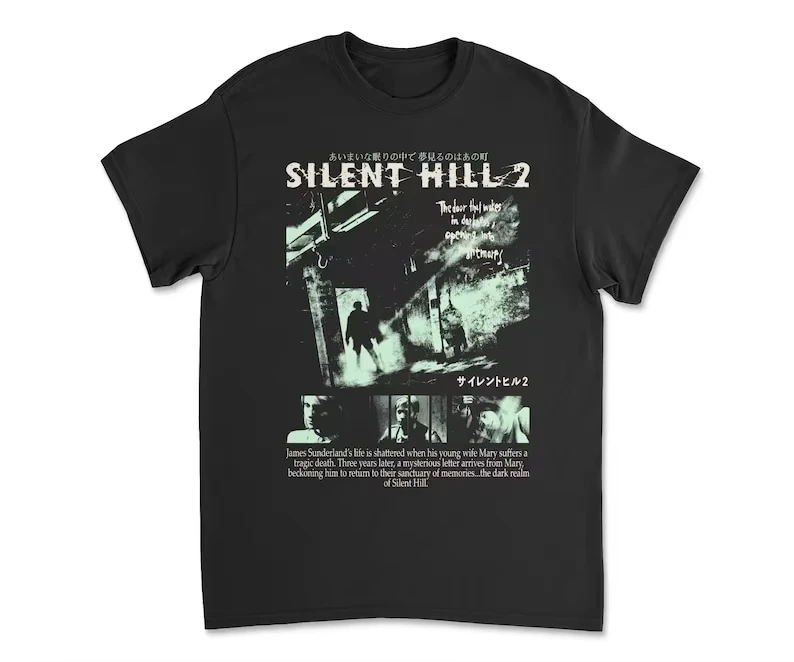 Gaming Console Old School - Silent Hill 2 Videogame Black Retro