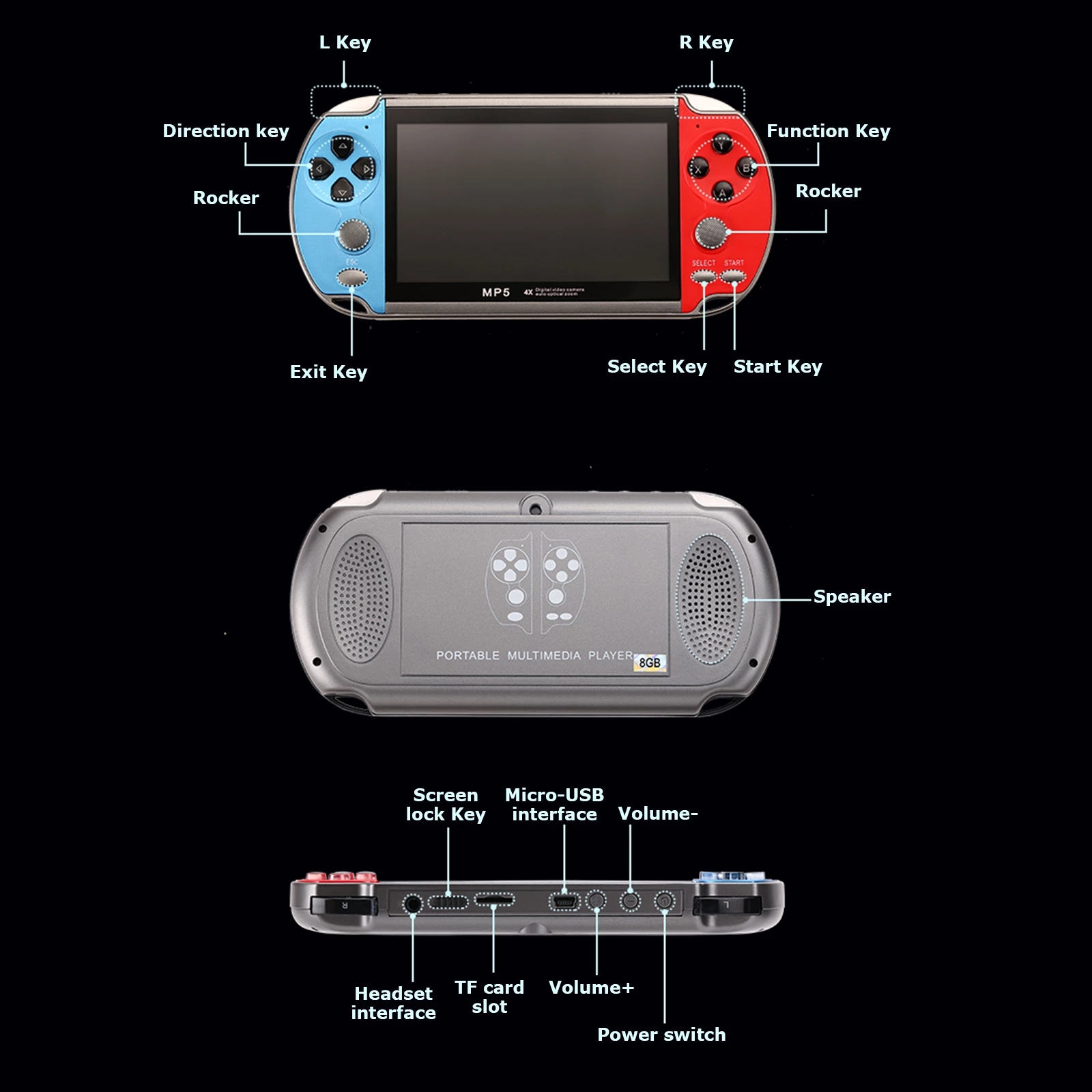 Handheld Portable Mini Retro V - Gaming Console Old School review and price